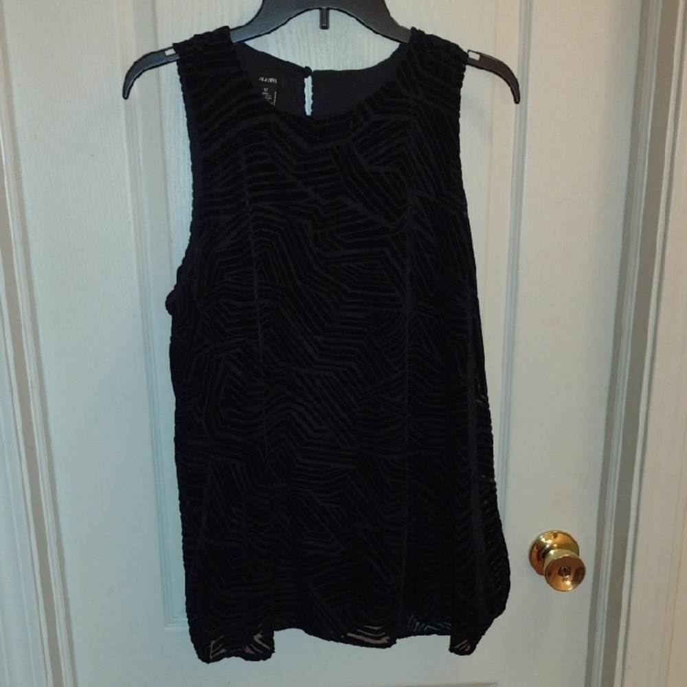 Alfani Black Sleeveless Tank Top